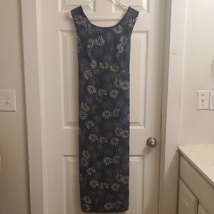 Floral Navy Sleeveless Dress